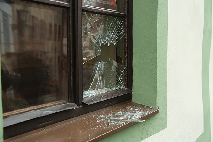 A2B Glass are able to board up broken windows while they are being repaired in Stoke On Trent.